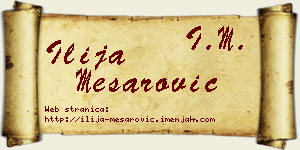 Ilija Mesarović vizit kartica